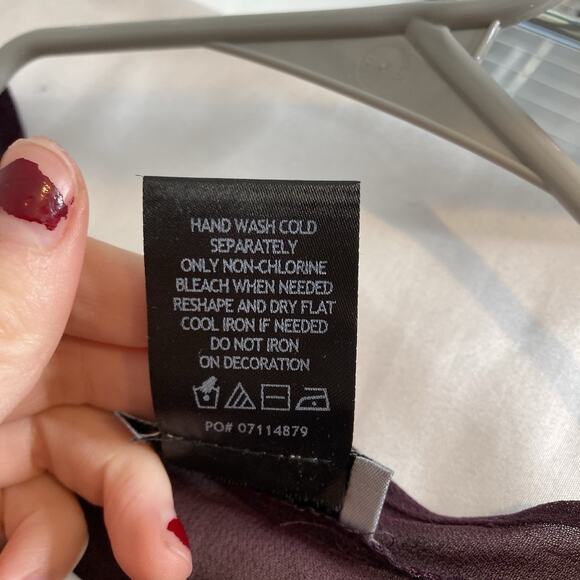 Catherines Burgundy Beaded Sheer Open Front Kimono Evening Cardigan Size 30 - Picture 6 of 11